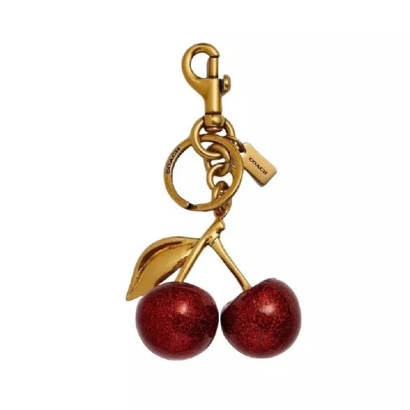 Coach Accessories - Coach Glittery Red Cherry Keychain